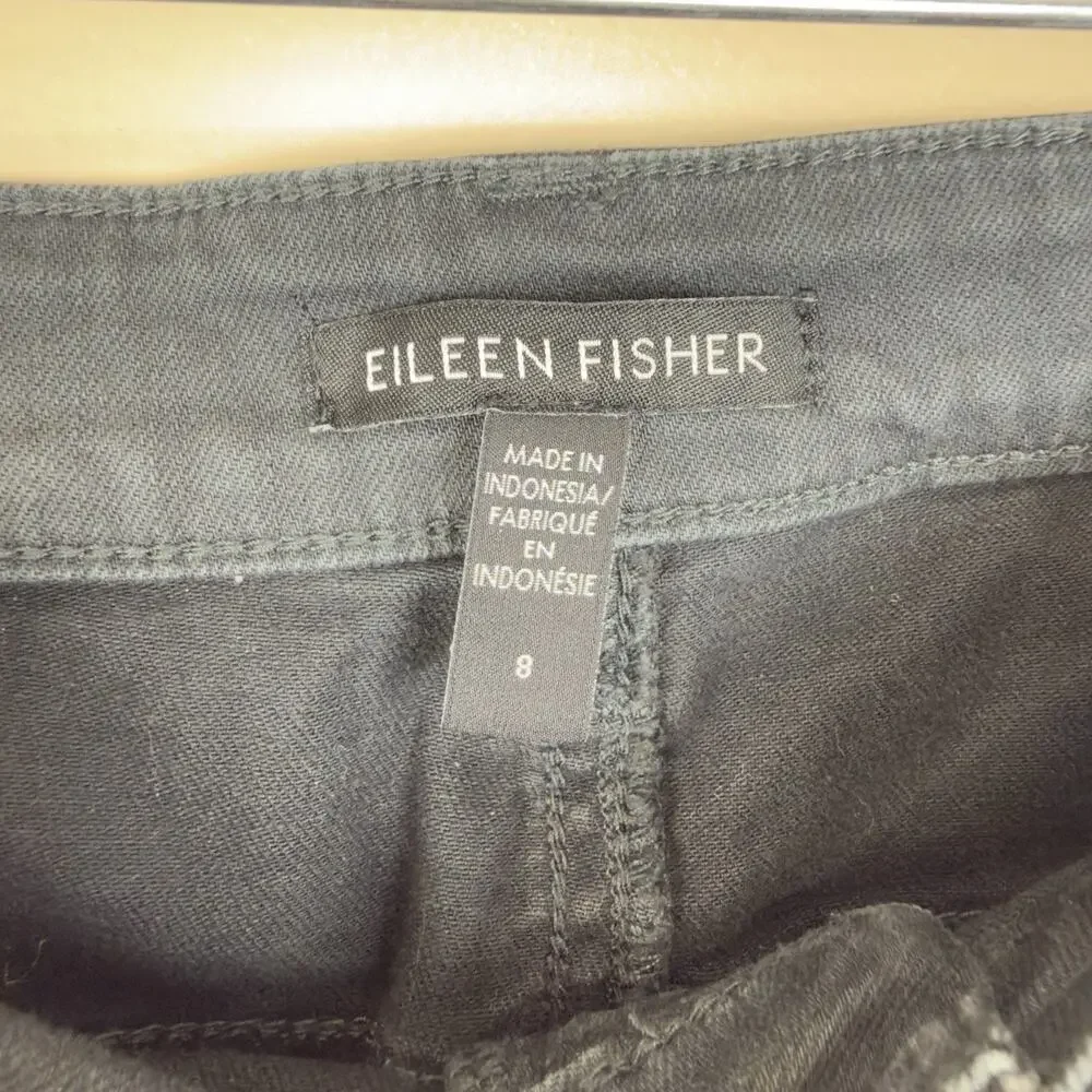 Eileen Fisher Women’s High-Waist Slim Leg Jeans Dark Gray – Size 8 - Picture 8 of 11